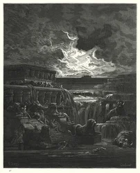 Illustration de Gustave Doré pour Le Paradis Perdu de Milton, Livre XI, vers 747-749